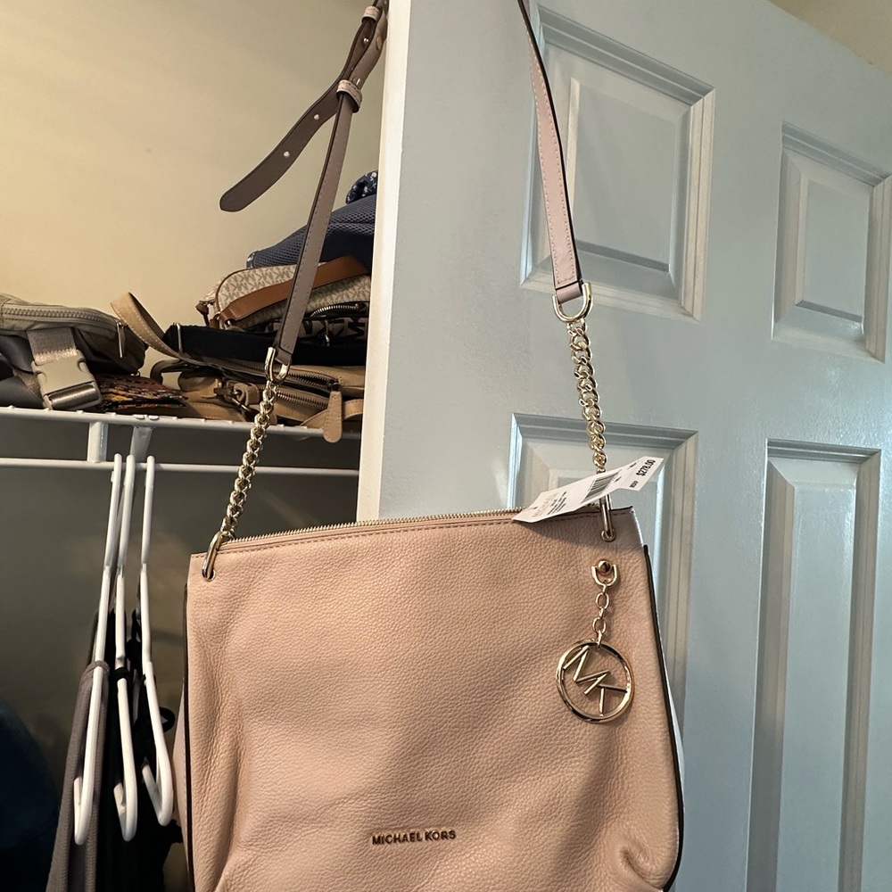 Michael Kors Lillie Large Messenger Leather Soft Pink